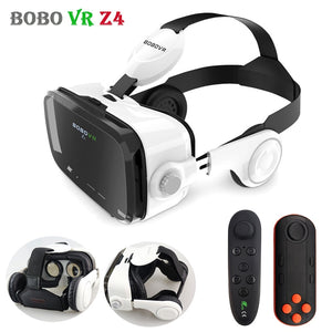 Original BOBOVR Z4 Leather 3D Cardboard Helmet Virtual Reality VR Glasses Headset Stereo Box BOBO VR for 4-6' Mobile Phone - Maxillovias