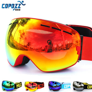 COPOZZ brand ski goggles double layers UV400 anti-fog big ski mask glasses skiing men women snow snowboard goggles GOG-201 Pro - Maxillovias