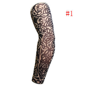 1Pcs Tattoos Arm Sleeves Cooling Cover UV Sun Protection Outdoor Basketball Golf Sport Sleeve - Maxillovias