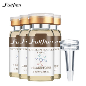 Fulljion Six Peptides Pure Collagen Protein Liquid Hyaluronic Acid Anti-Wrinkle Anti Aging Face Lift Serum Moisturizer Skin Care - Maxillovias
